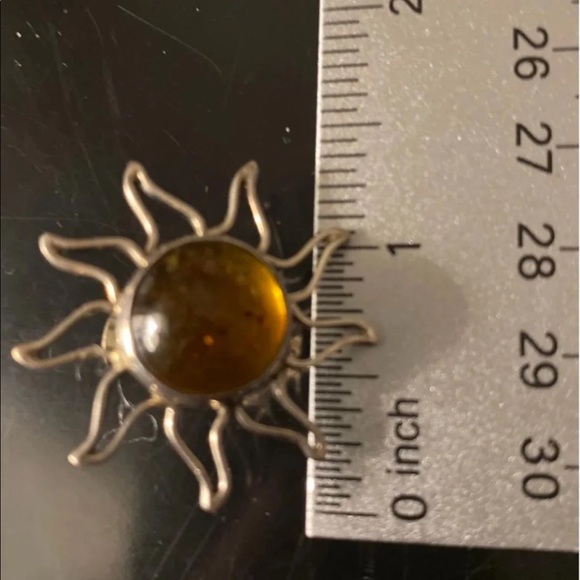 Vintage Boho amber sun earrings - Picture 6 of 6